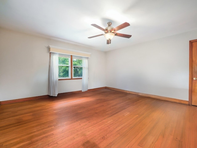 19 E Orchard St, Nanuet, NY 10954 - empty room with ceiling fan and light wood finished floors