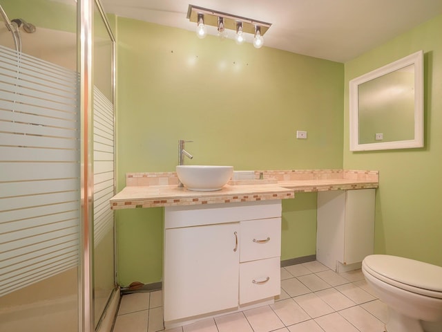 19 E Orchard St, Nanuet, NY 10954 - full bath featuring a stall shower, vanity, and tile patterned floors