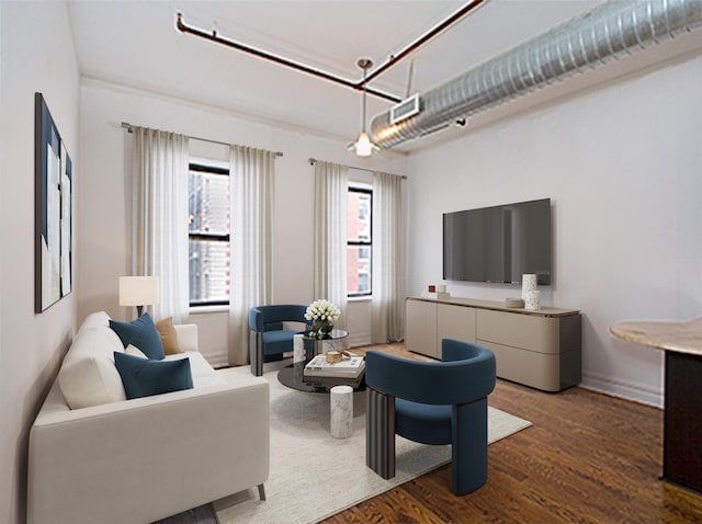 235 W 120th St, New York Manhattan, NY 10027 - living room with wood finished floors