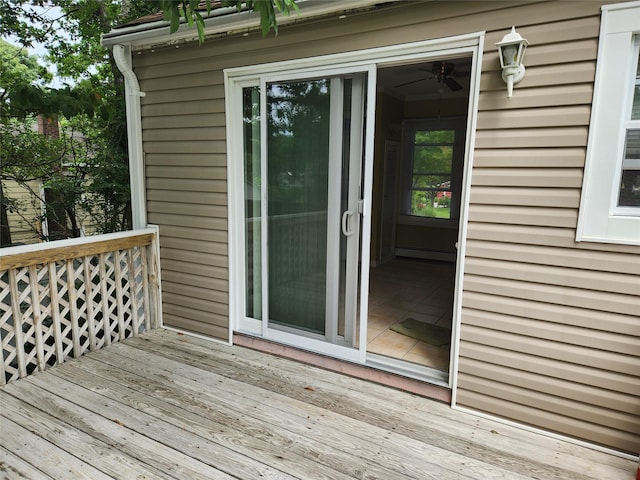 26 Long Beach Dr, Sound Beach, NY 11789 - deck with a baseboard radiator