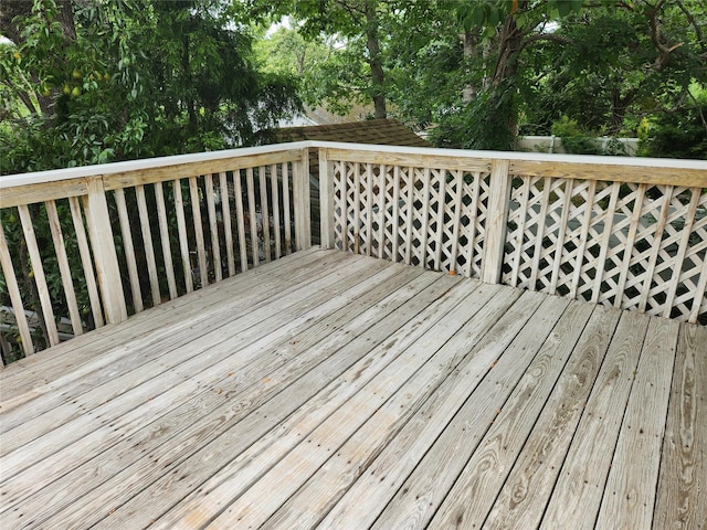 26 Long Beach Dr, Sound Beach, NY 11789 - wooden deck featuring view of wooded area