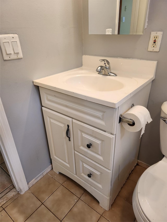 26 Long Beach Dr, Sound Beach, NY 11789 - half bath with vanity and tile patterned flooring