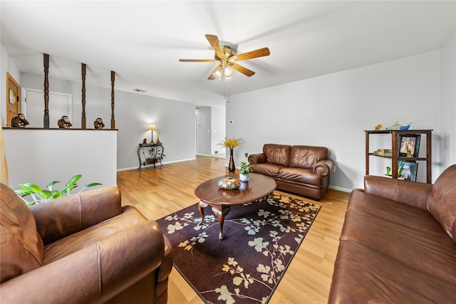 162 Airport Rd, New Hampton, NY 10958 - living area featuring wood finished floors and a ceiling fan