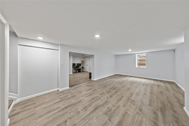 162 Airport Rd, New Hampton, NY 10958 - basement featuring light wood-type flooring and recessed lighting