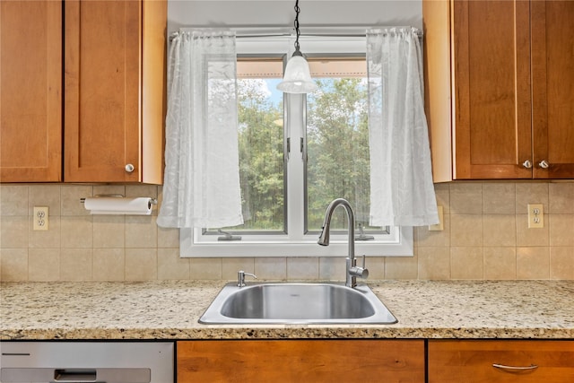 162 Airport Rd, New Hampton, NY 10958 - kitchen featuring brown cabinets and tasteful backsplash