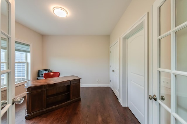45 Jeffrey Dr, Pleasant Valley, NY 12569 - home office featuring dark wood finished floors and baseboards