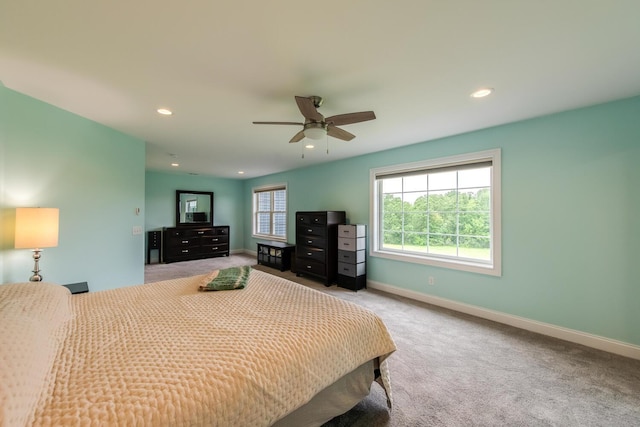 45 Jeffrey Dr, Pleasant Valley, NY 12569 - bedroom featuring carpet, recessed lighting, and ceiling fan