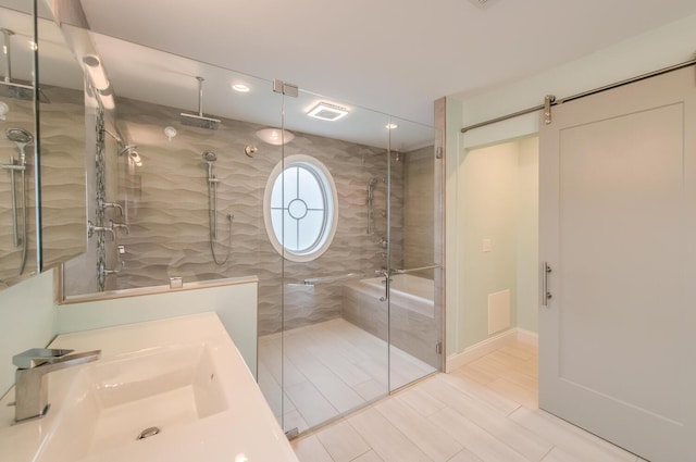 45 Jeffrey Dr, Pleasant Valley, NY 12569 - full bathroom with a stall shower, recessed lighting, and vanity