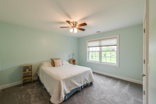 45 Jeffrey Dr, Pleasant Valley, NY 12569 - bedroom featuring dark colored carpet and ceiling fan