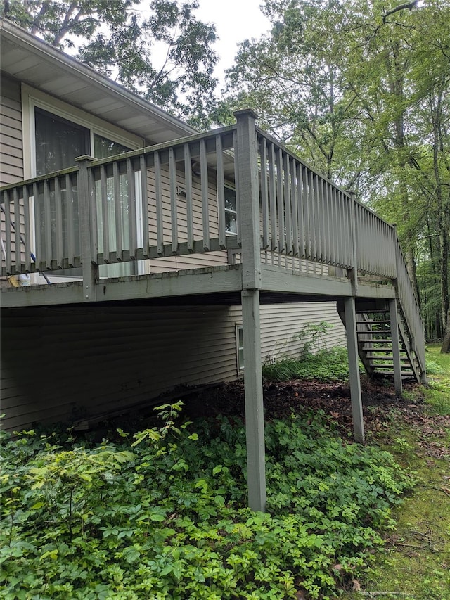 24 Delilah Ln, Plattekill, NY 12589 - view of property exterior featuring stairs and a wooden deck