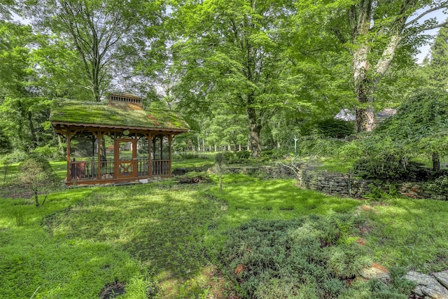 627 Haverstraw Rd, Airmont, NY 10901 - view of grassy yard with a gazebo