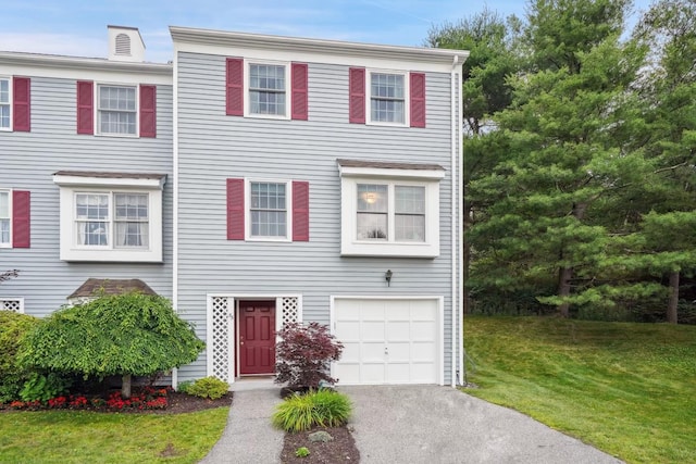 55 Winterberry Cir, Cross River, NY 10518 - multi unit property with a garage, a front lawn, and driveway