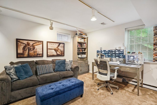 55 Winterberry Cir, Cross River, NY 10518 - carpeted office featuring track lighting