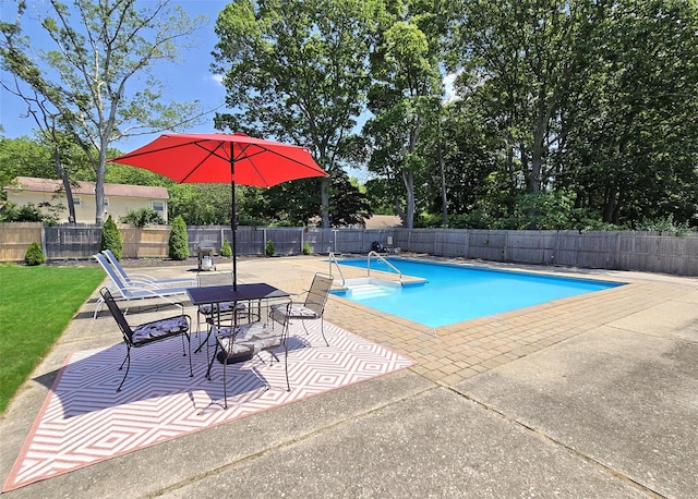 71 Strathmore Village Dr, South Setauket, NY 11720 - view of pool featuring a patio and a fenced backyard