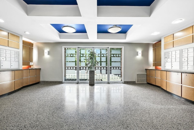 1133 Midland Ave Unit 4E, Bronxville, NY 10708 - view of community featuring mail area and coffered ceiling