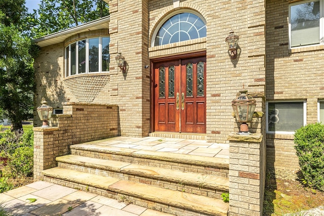 41 N Quince Ln, Monsey, NY 10952 - doorway to property with brick siding