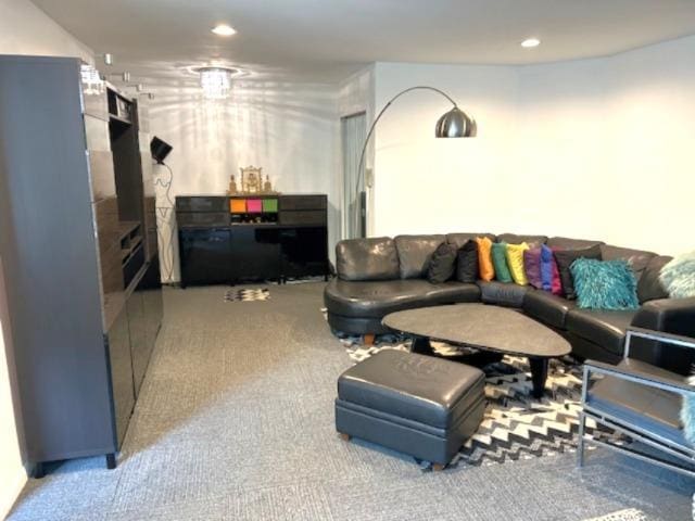 257 Cedarhurst Ave Unit A 8, Cedarhurst, NY 11516 - carpeted living area with recessed lighting
