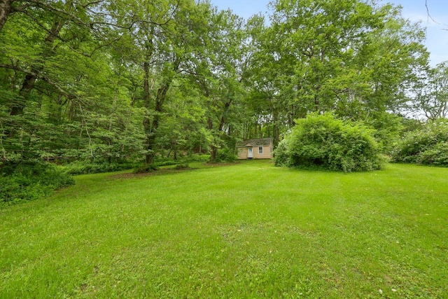 65 Hortontown Rd, Carmel, NY 10512 - view of green lawn with an outbuilding