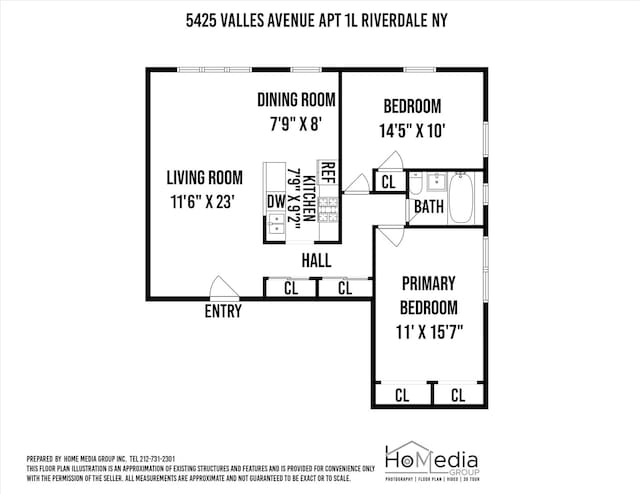 5425 Valles Ave Unit 1L, Bronx, NY 10471 - view of floor plan / room layout