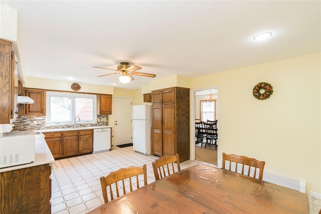 4 Pasture Ln, Poughkeepsie, NY 12603 - dining space featuring ceiling fan and a chandelier