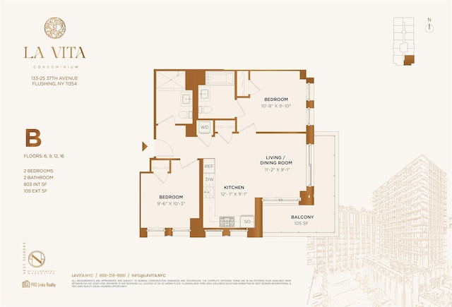 133-25 37th Ave Unit 6B, Flushing, NY 11354 - view of room layout