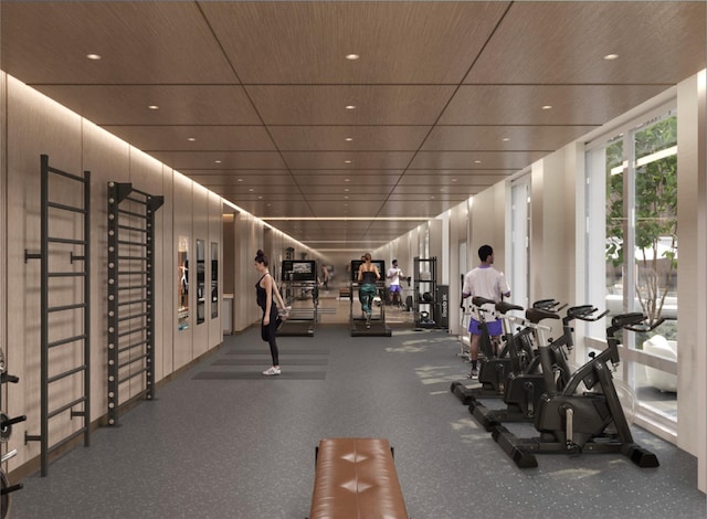 133-25 37th Ave Unit 6B, Flushing, NY 11354 - exercise room featuring recessed lighting