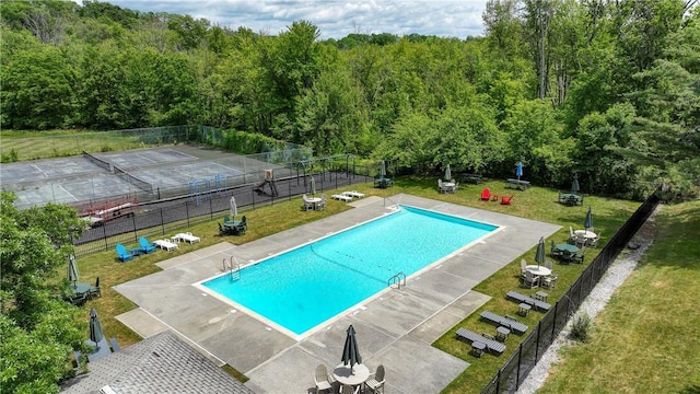 18 Larch Ct, Fishkill, NY 12524 - community pool featuring a wooded view