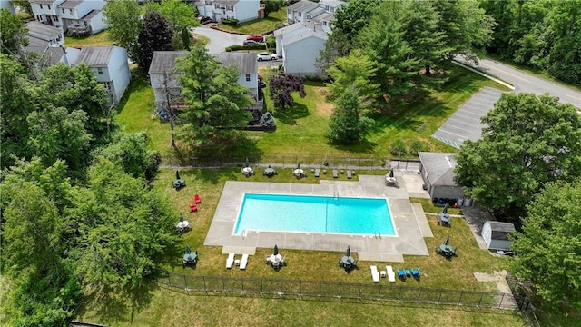 18 Larch Ct, Fishkill, NY 12524 - aerial perspective of suburban area featuring a pool