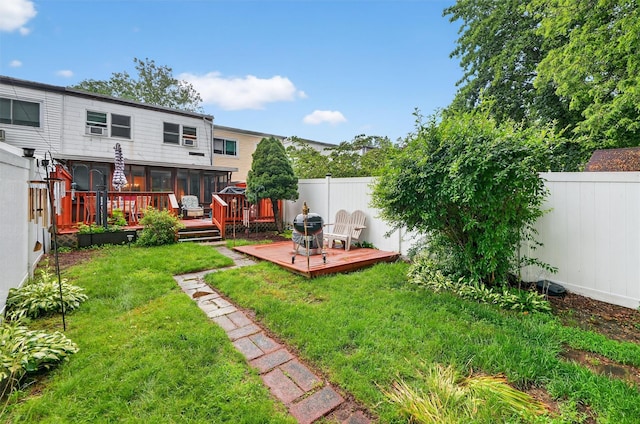114 Halgren Cres, Haverstraw, NY 10927 - fenced backyard featuring a deck