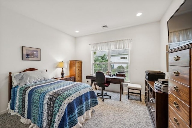 15 Louden Loop, Mount Sinai, NY 11766 - bedroom featuring light carpet, an office area, and recessed lighting