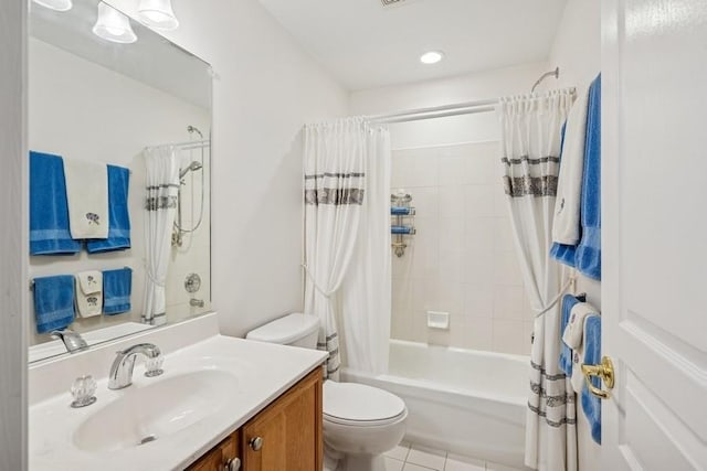 15 Louden Loop, Mount Sinai, NY 11766 - bathroom with shower / bathtub combination with curtain, vanity, and tile patterned floors