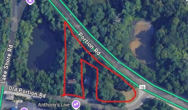 19 Old Portion Rd, Lake Ronkonkoma, NY 11779 - aerial view of property's location with property parcel outlined