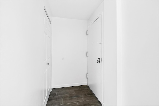 800 Brook Ave Unit 13B, Bronx, NY 10451 - hallway with wood tiled floors and baseboards