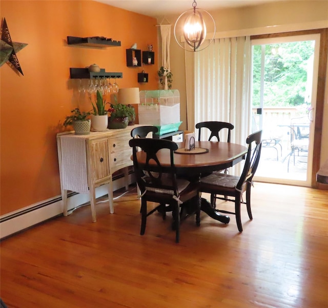 4 St Michaels Ln, Walden, NY 12586 - dining space featuring wood finished floors and a chandelier