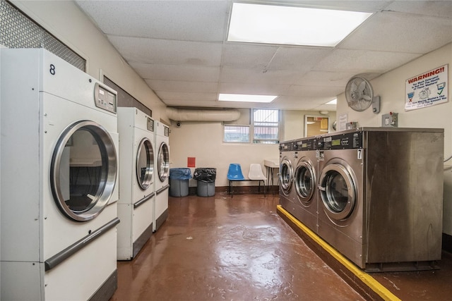 4 Sadore Ln Unit 3E, Yonkers, NY 10710 - communal laundry room with washing machine and dryer