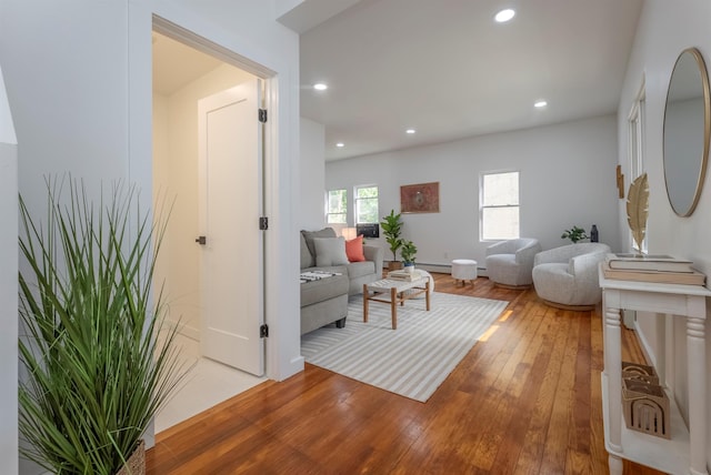 14 Staples St, Kingston, NY 12401 - living room with hardwood / wood-style flooring and recessed lighting