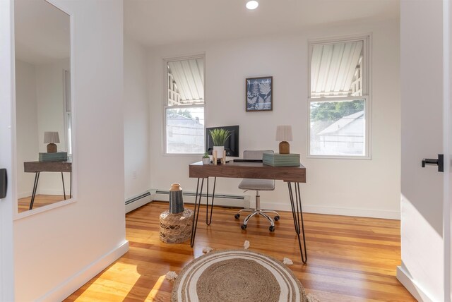 14 Staples St, Kingston, NY 12401 - office with wood finished floors and recessed lighting