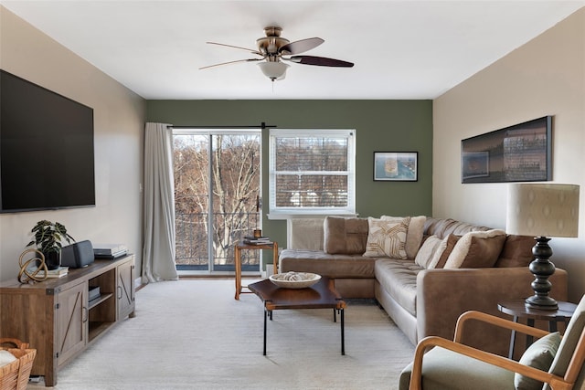 1840 Crompond Rd Unit 7D8, Peekskill, NY 10566 - living area featuring a ceiling fan and light carpet