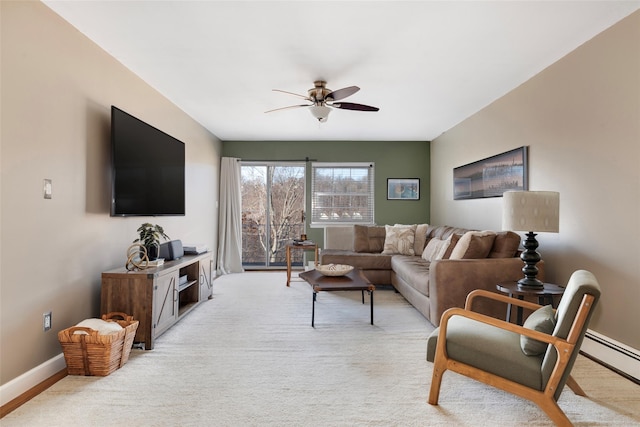 1840 Crompond Rd Unit 7D8, Peekskill, NY 10566 - living room featuring ceiling fan and light carpet