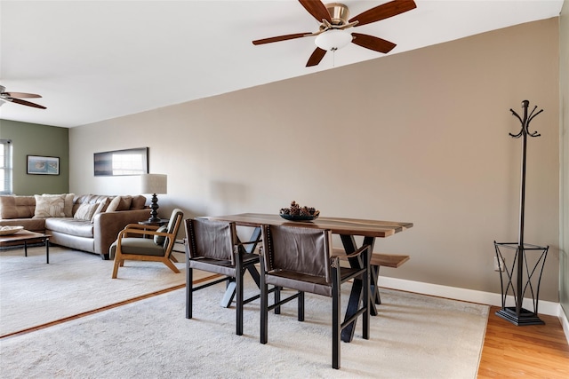 1840 Crompond Rd Unit 7D8, Peekskill, NY 10566 - dining room with a ceiling fan and light wood finished floors