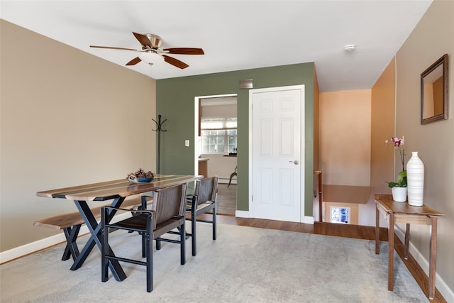 1840 Crompond Rd Unit 7D8, Peekskill, NY 10566 - carpeted dining room with ceiling fan and baseboards