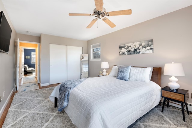1840 Crompond Rd Unit 7D8, Peekskill, NY 10566 - bedroom featuring a closet and ceiling fan