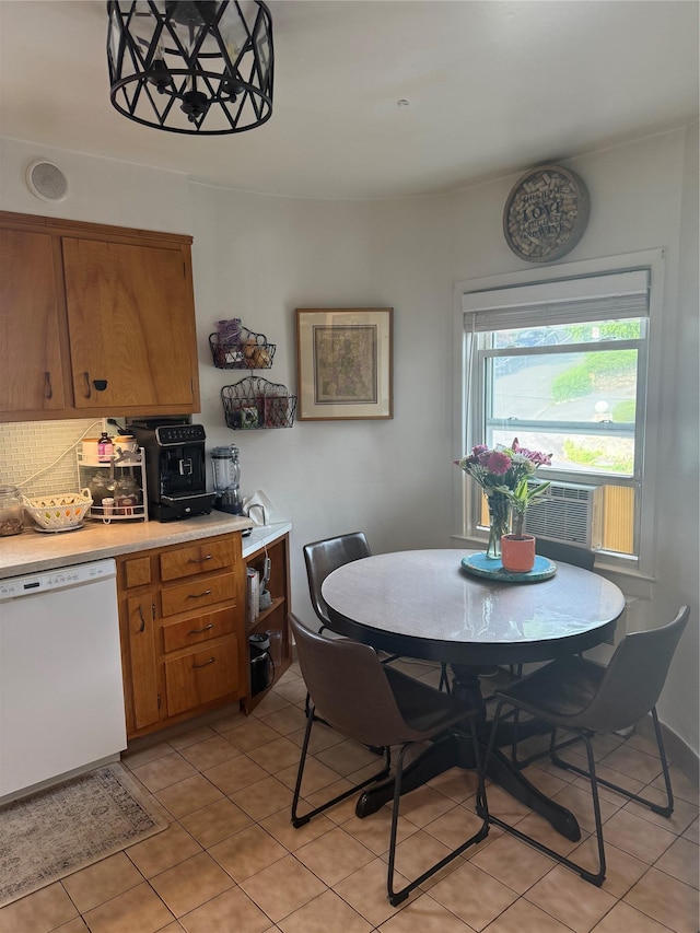 41 Chestnut St, Tuckahoe, NY 10707 - dining area featuring light tile patterned floors and cooling unit