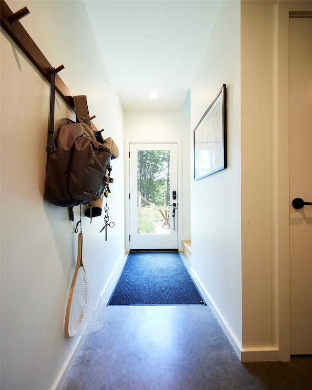 224 Upper Lumber Rd, Glen Spey, NY 12737 - doorway to outside featuring concrete flooring and recessed lighting