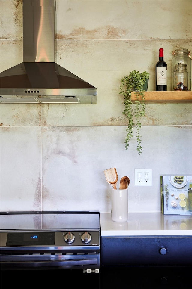 224 Upper Lumber Rd, Glen Spey, NY 12737 - detailed view of island range hood and stove