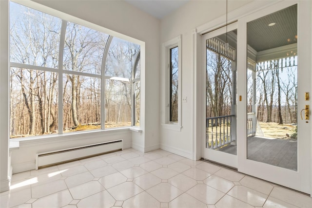 25 Lake Gilead Rd, Carmel, NY 10512 - unfurnished sunroom with a baseboard heating unit and healthy amount of natural light