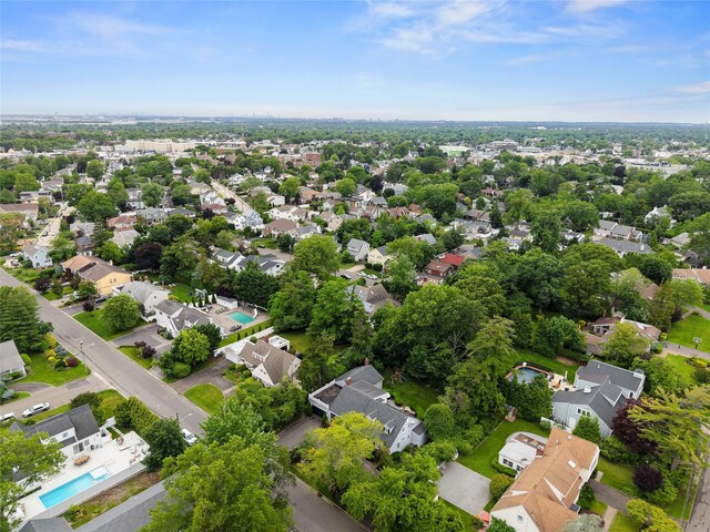 156 Lefferts Rd, Woodmere, NY 11598 - aerial view of residential area featuring a pool
