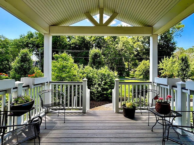 167 Benner Rd, Red Hook, NY 12571 - wooden porch featuring view of scattered trees