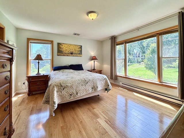 167 Benner Rd, Red Hook, NY 12571 - bedroom featuring a baseboard radiator and light wood-style flooring