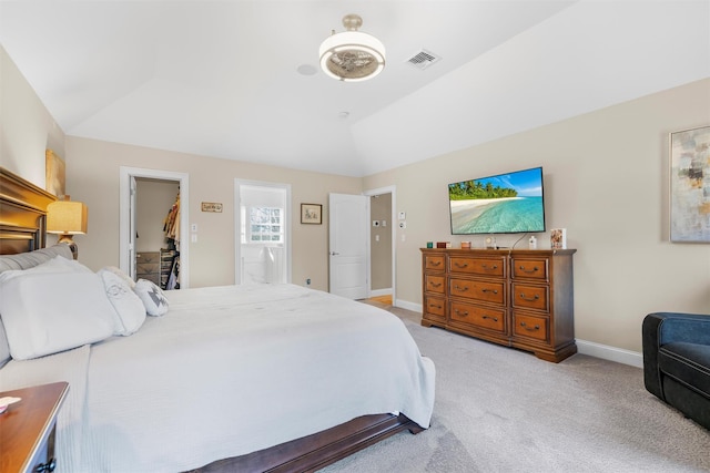10 Von Trapp Ct, Washingtonville, NY 10992 - bedroom featuring light carpet and lofted ceiling